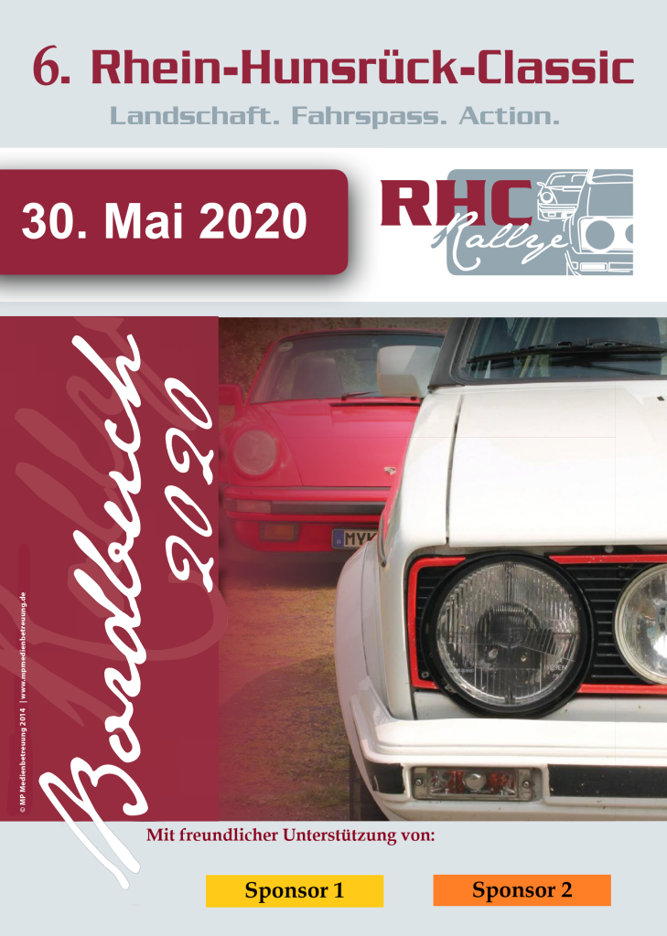 RHC Cover Bordbuch Sponsoren Oldtimer & Youngtimer Rallyes in Rheinland-Pfalz / Hunsrück | RHC-Rallye e.V.