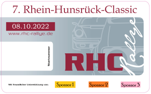 Sponsoring Rallyeschild Rhein-Hunsrück-Classic