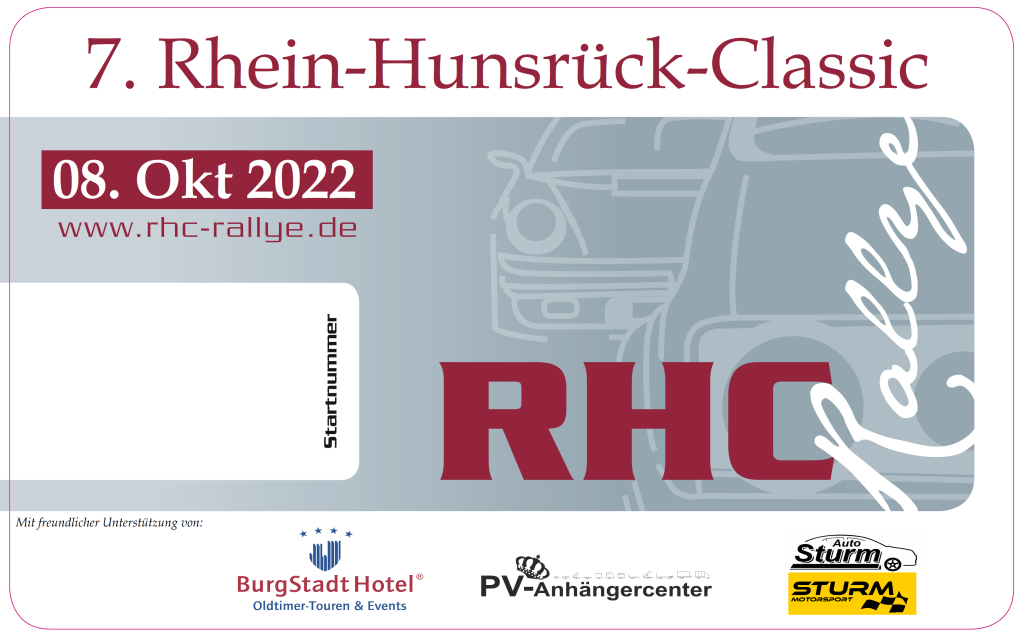 7. Rhein-Hunsrück-Classic - Rallye Ausfahrt Treffen für Oldtimer und Youngtimer | RHC-Rallye e.V.  